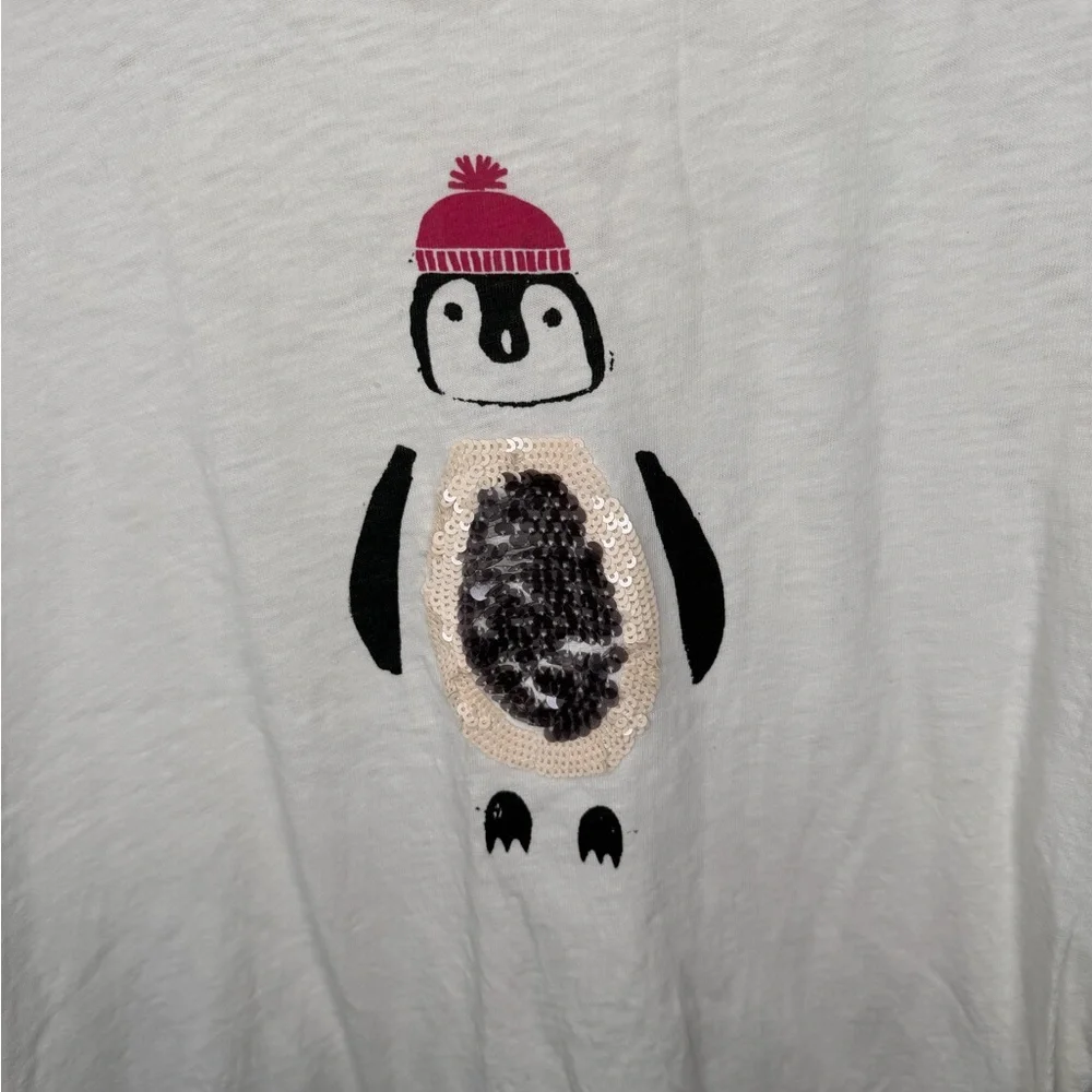 J. Crew Sequin Penguin Collector T